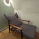 Scandinavian armchair with footrest 1950 vintage