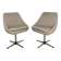 Paire de chaises coque 70's, pivotantes, vintage