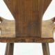 Brutalist Spanish Side Chair Stool in Solid Oak, 1960s