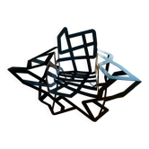 Fauteuil de collection design Zig Zag noir - Très bon état - 1ère main