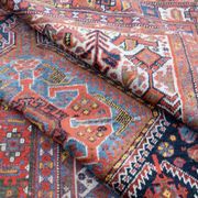 Antique Oriental Rug Iran Shiraz Tribes Khamseh: 3.00 X 1.85 Meters