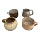 4 stoneware cups