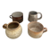 4 stoneware cups
