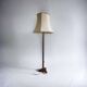 Floor lamp with teak base