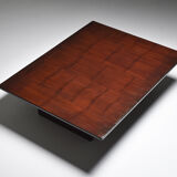 Axel Vervoordt Stained Oak and Bamboo Coffee Table - 1980's