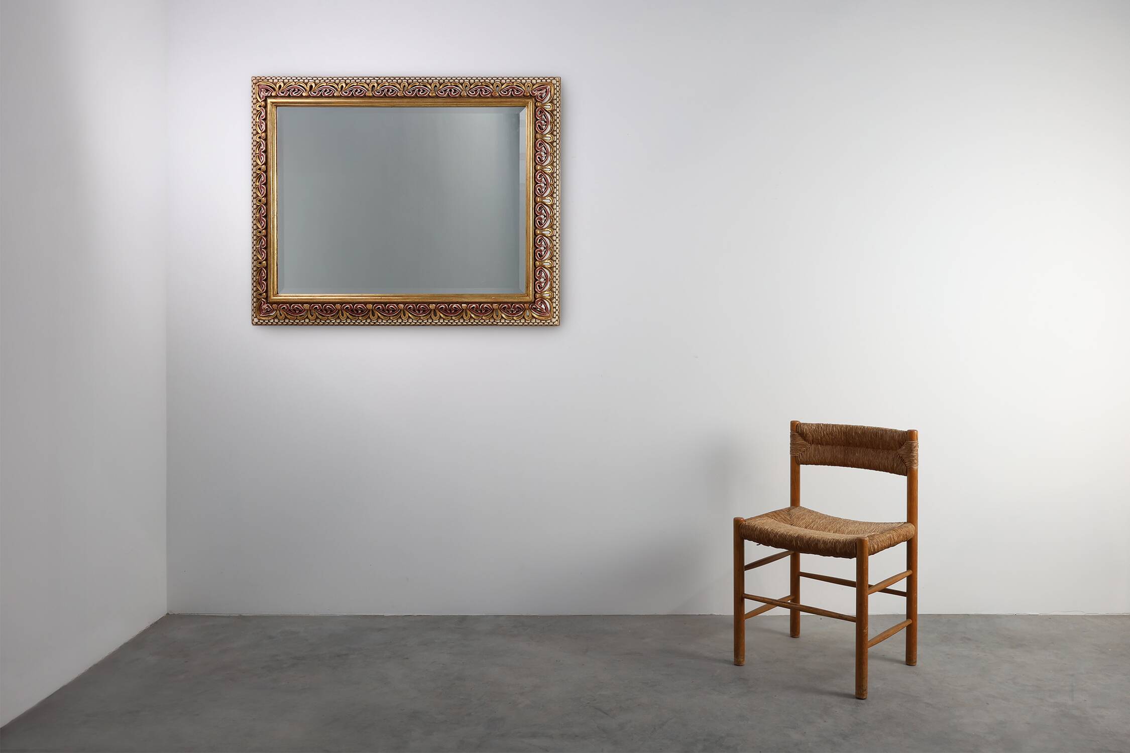 Baroque Revival Firenze Mirror in Carved Wood, Italy ca. 1960