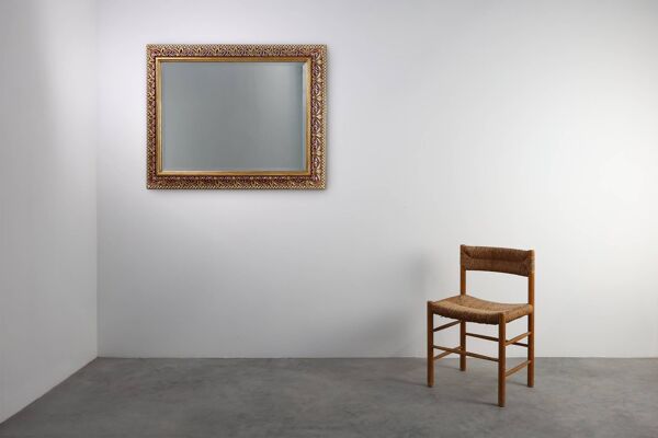 Miroir baroque revival en bois sculpté, Italie vers 1960