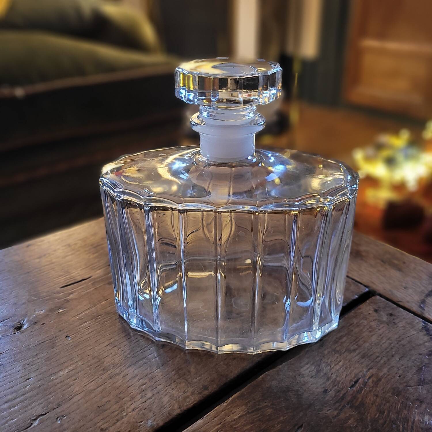Molded glass carafe – perfume bottle style – 1970s–1990s