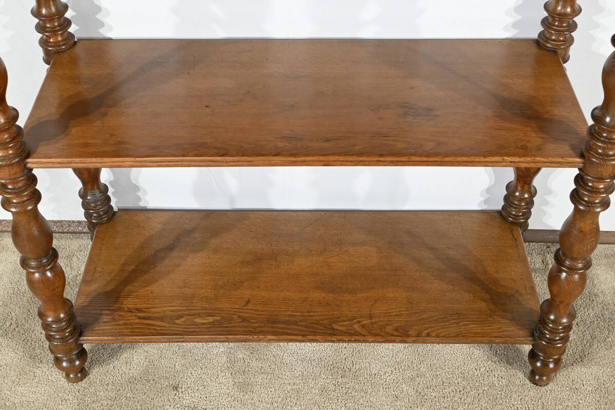 Desserte à hauteur d’appui, console en chêne, style Louis Philippe, 2ème partie du XIXème s.