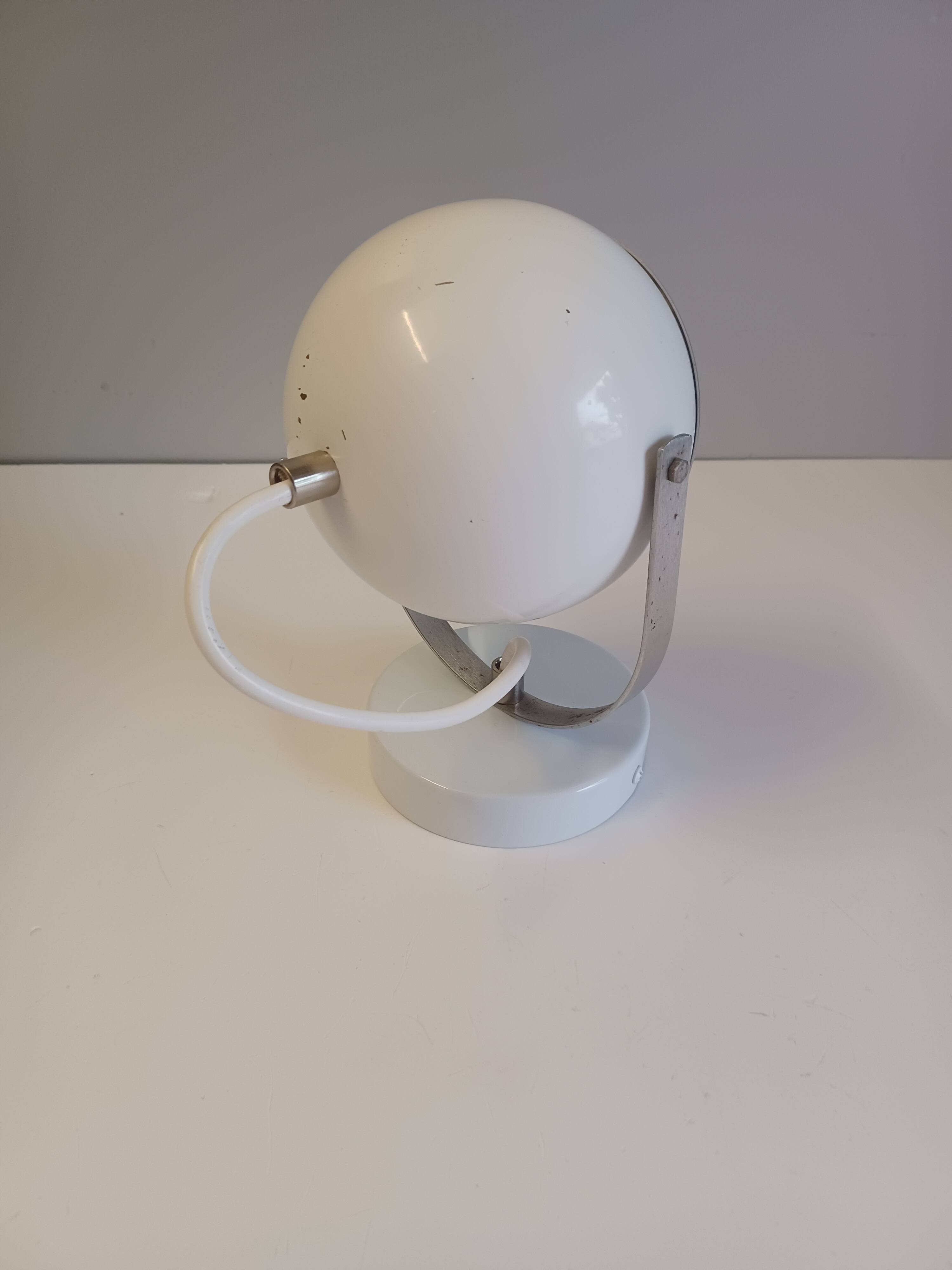 Wall lamp - Eye Ball - Space Age - Glossy White - 1970