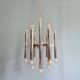 Large Space Age chandelier in chromed metal, design G. Sciolari, Boulanger, 1970
