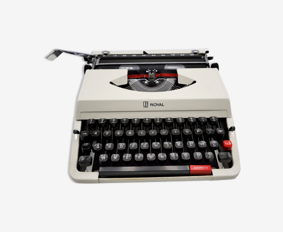 Machine à écrire Royal 203 Blanche vintage révisée ruban neuf