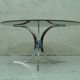 Italian modern chrome and glass coffee table, 1970