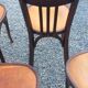 Set de 5 chaises de bistrot anciennes