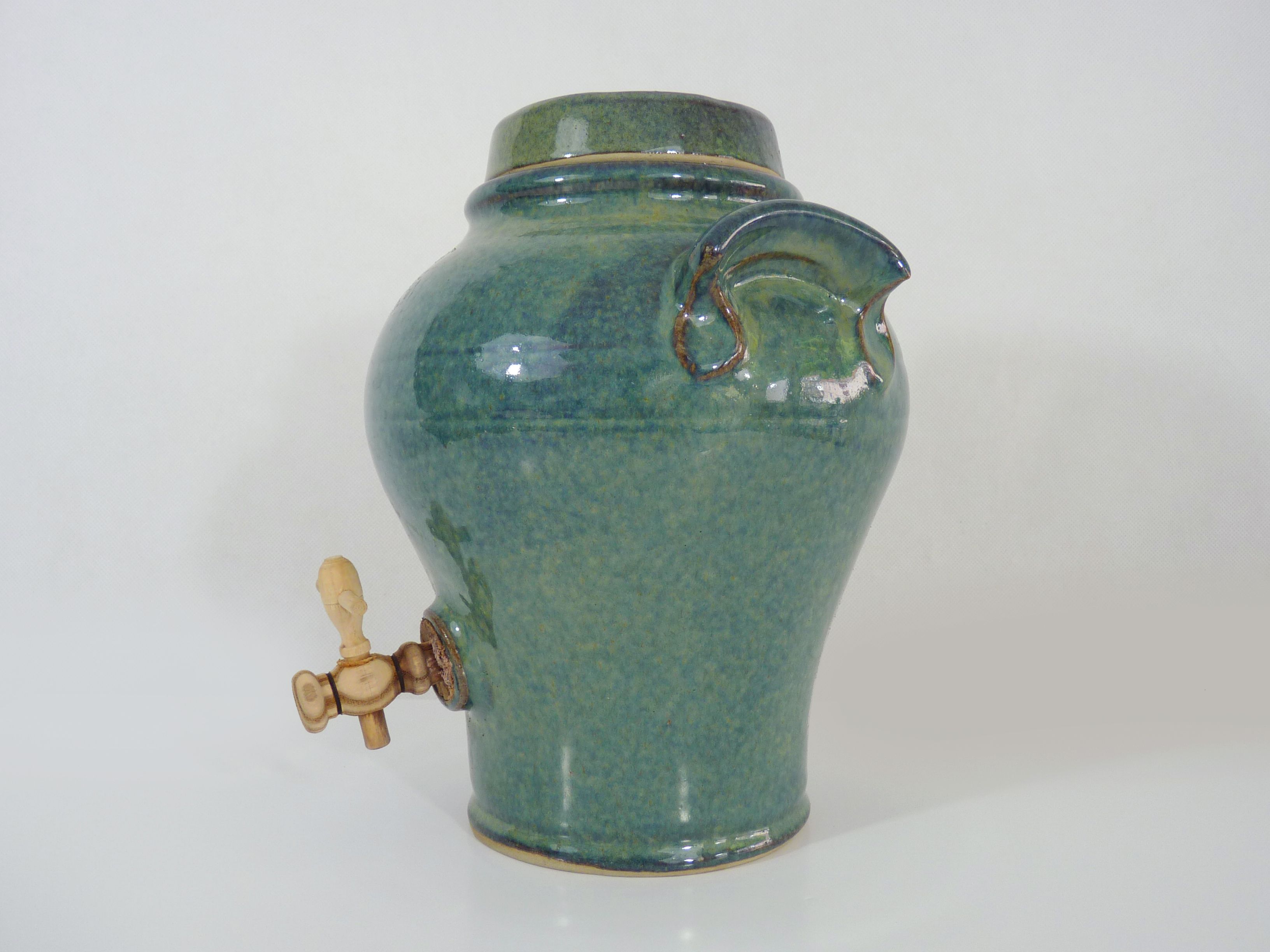 Vinaigrier in glazed sandstone, stamped f.normand