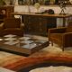 Designer coffee table with a checkerboard pattern attributed to Roberto Monsani 1970s.