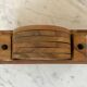 Set of 6 coasters in vintage olive wood 60s