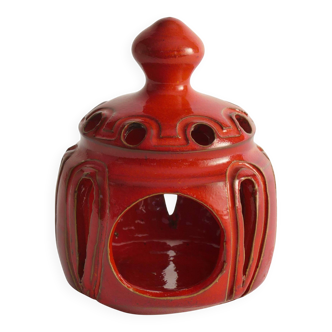 Lobster Red Handmade Ceramic Candle Lamp, by  Barbro Sundelin for Basun Keramik