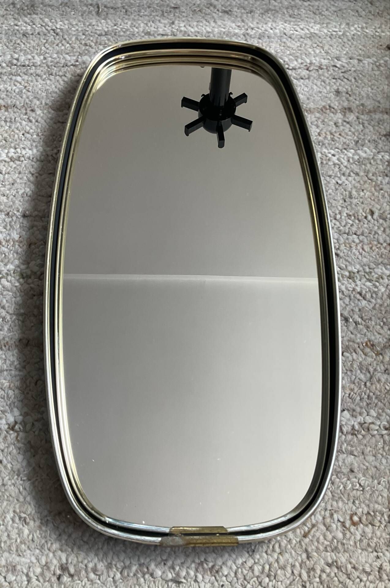 Miroir rétroviseur forme libre des années 60-70