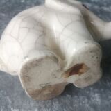 Former pyrogen art deco faience crackthe shape of elephant