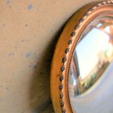 Witch mirror in gilded wood 24x24cm