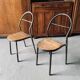 Set of 4 Mobilor chairs - 1950's - metal and wood