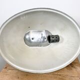 Oval industrial polish factory pendant lamp from mesko, 1970s