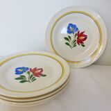 5 dessert plates of Digoin Sarreguemines dunkirk model 210688
