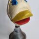 Carved hat door, folk art object carved from a painted piece of wood, 34 cm