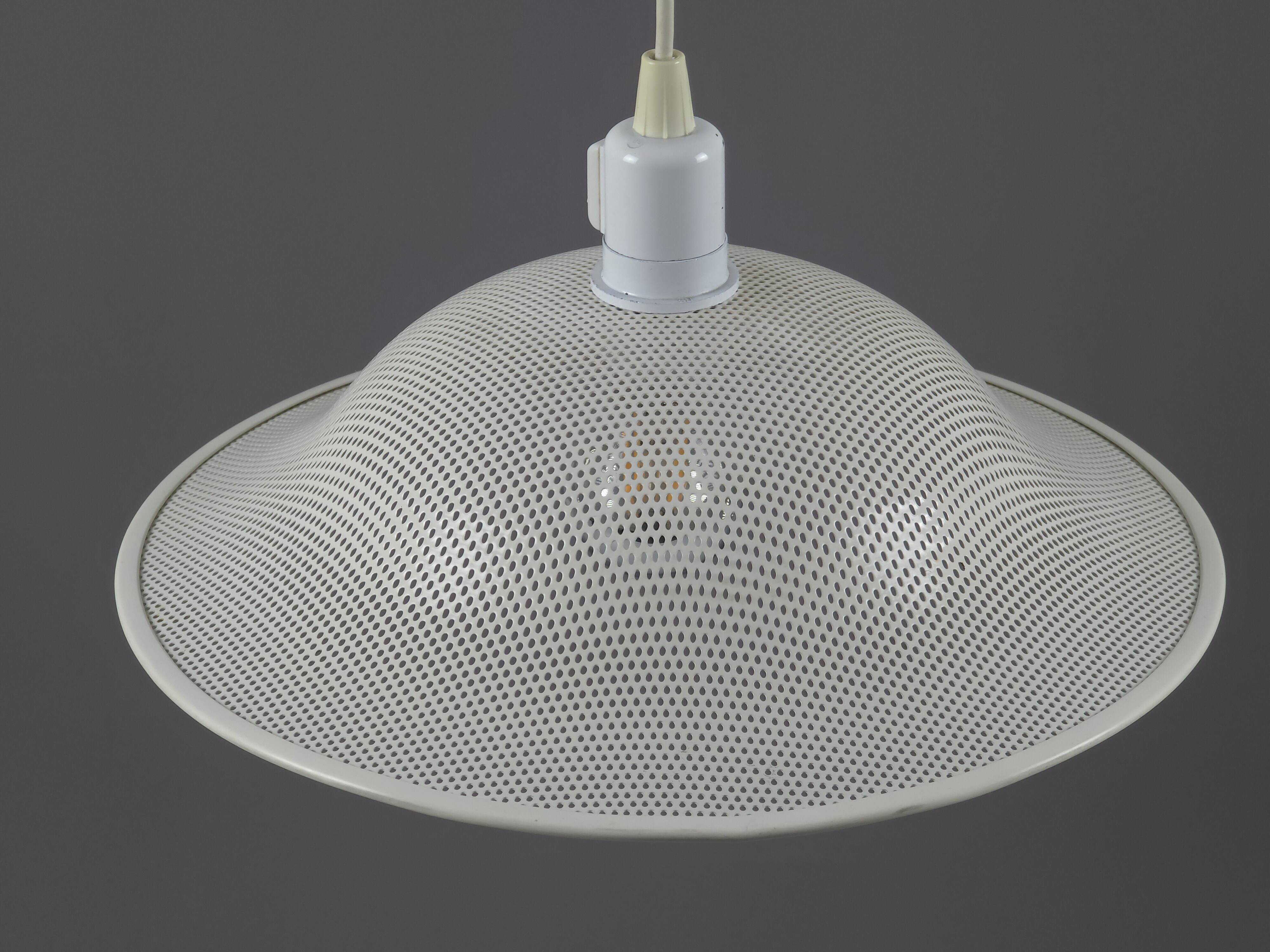 Vintage 1980s Postmodern-Industrial Perforated Pendant Lamp By Massive.