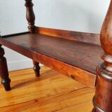Antique solid walnut console serving trolley