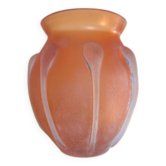 Vase pâte de verre Murano Scavo ancien