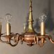 Lustre en bronze double patine à 8 bras de lumière