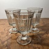 3 anciens verres à vin bistrot