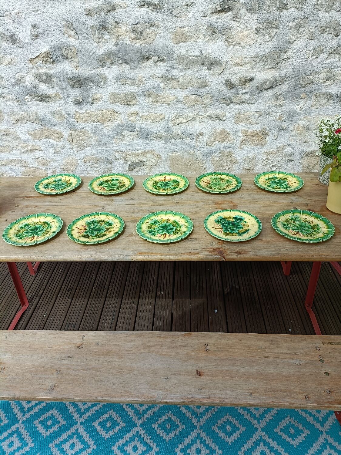 Sarreguemines dessert plate set