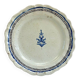 Old semi-hollow round dish XVIII Forges les eaux Rouen cul noir