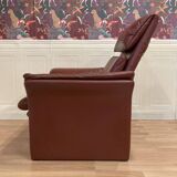 Pair of "Erpo" designer leather armchairs