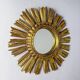 Mid-century gilded wooden sunburst mirror, Italy, 1950