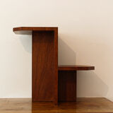 Brutalist sofa end, mahogany veneer