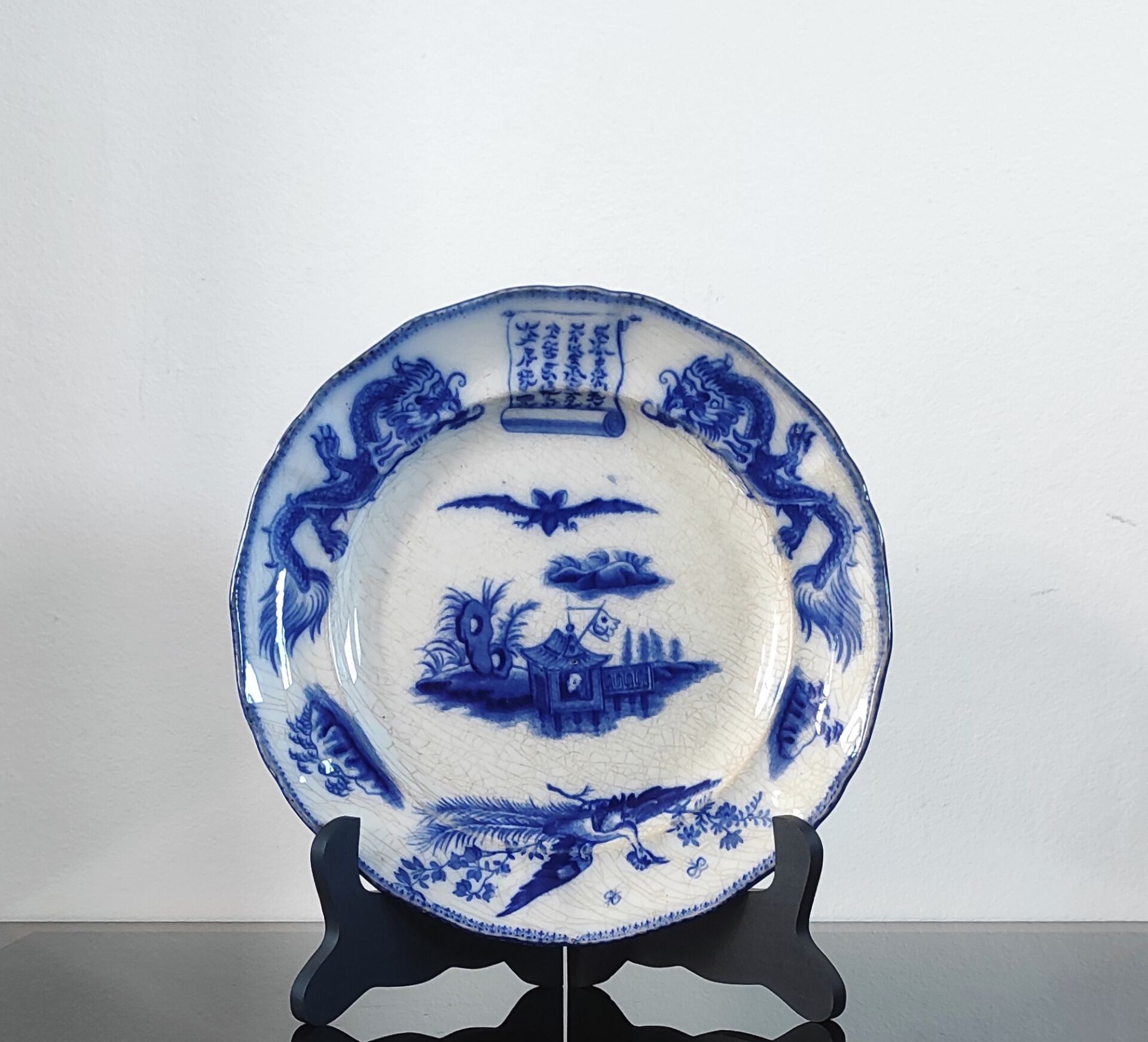 Vintage plate in fine earthenware