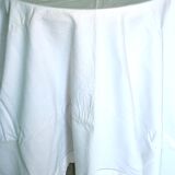 Vintage white linen sheets - Monogram embroidered tablecloth WL 140x280 *F4*