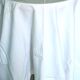 Draps vintage en lin blanc brodée monogramme WL 140x280 *F4*