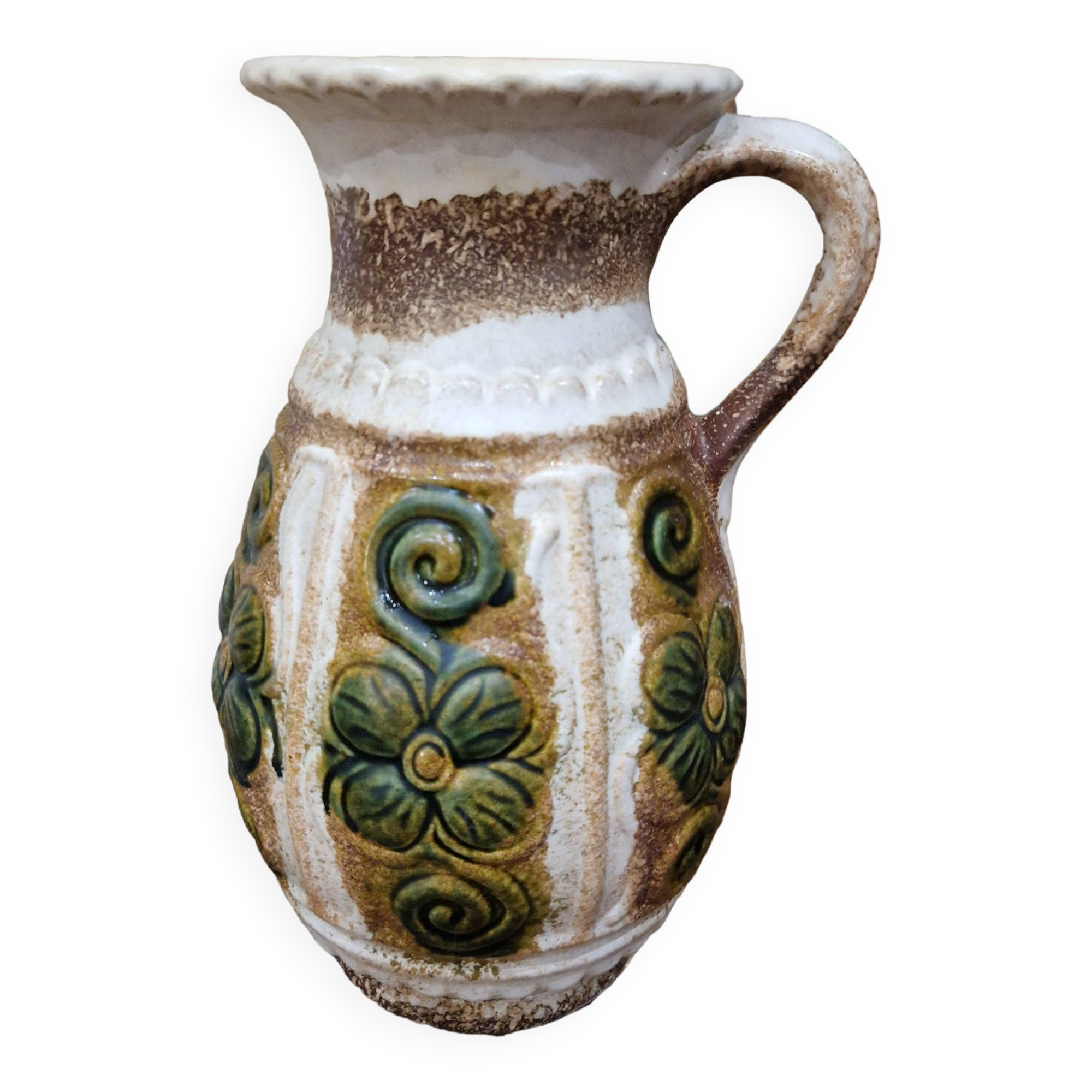Vintage pitcher vase West Germany Uebelacker U-Keramik model 1854 25 60s