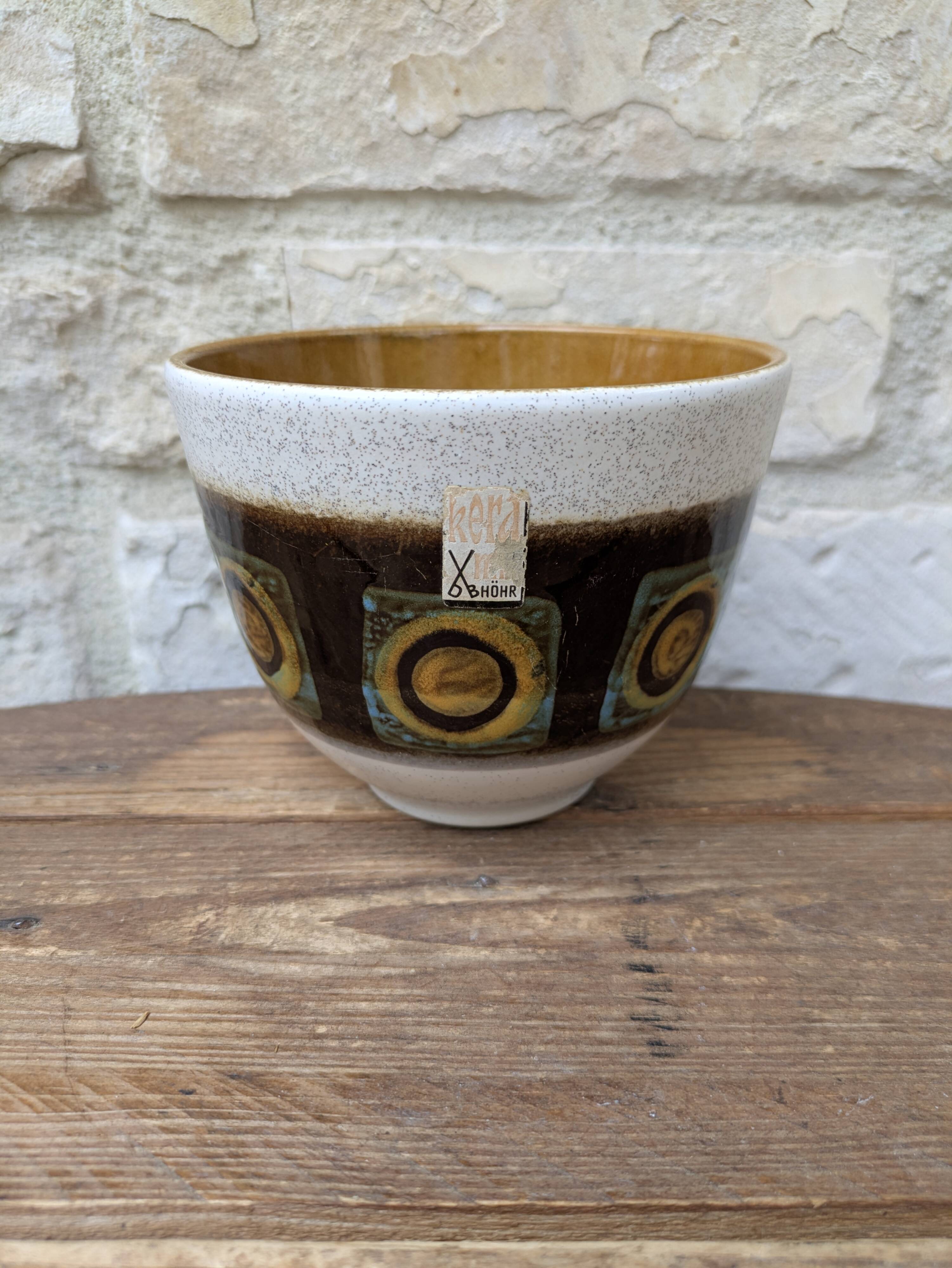 Vintage ceramic bowl West Germany Kera DB Höhr Dümbler & Breiden