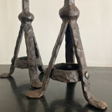 Wrought iron candlesticks