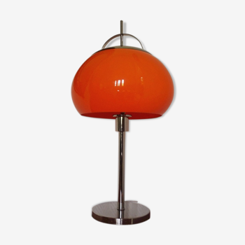 Lampe vintage orange et chrome