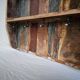 Wall shelf 3 shelves + 4 hooks cast iron in polychrome wood