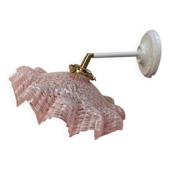 Pink Clichy glass tilting wall light