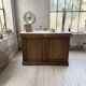 Oak and marble counter 1950