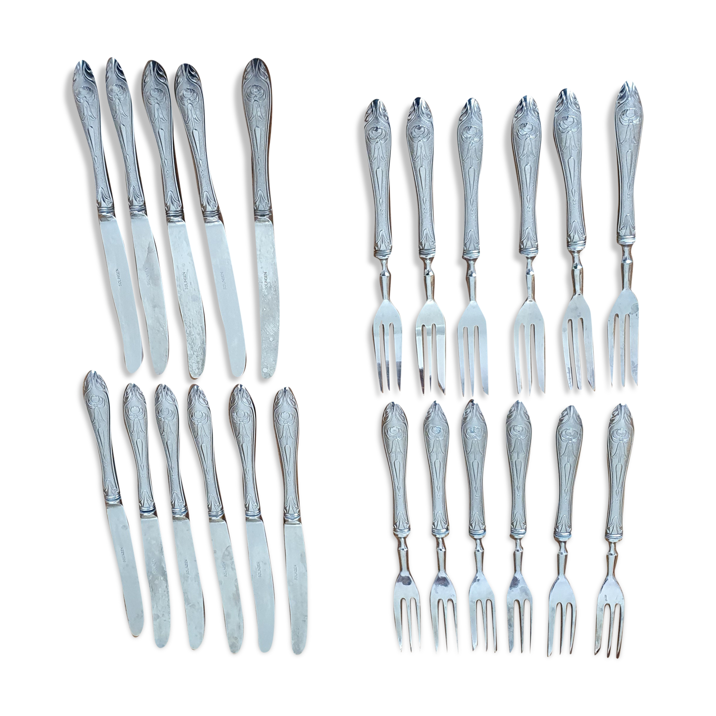 Set fourchettes et couteaux dessert Solingen